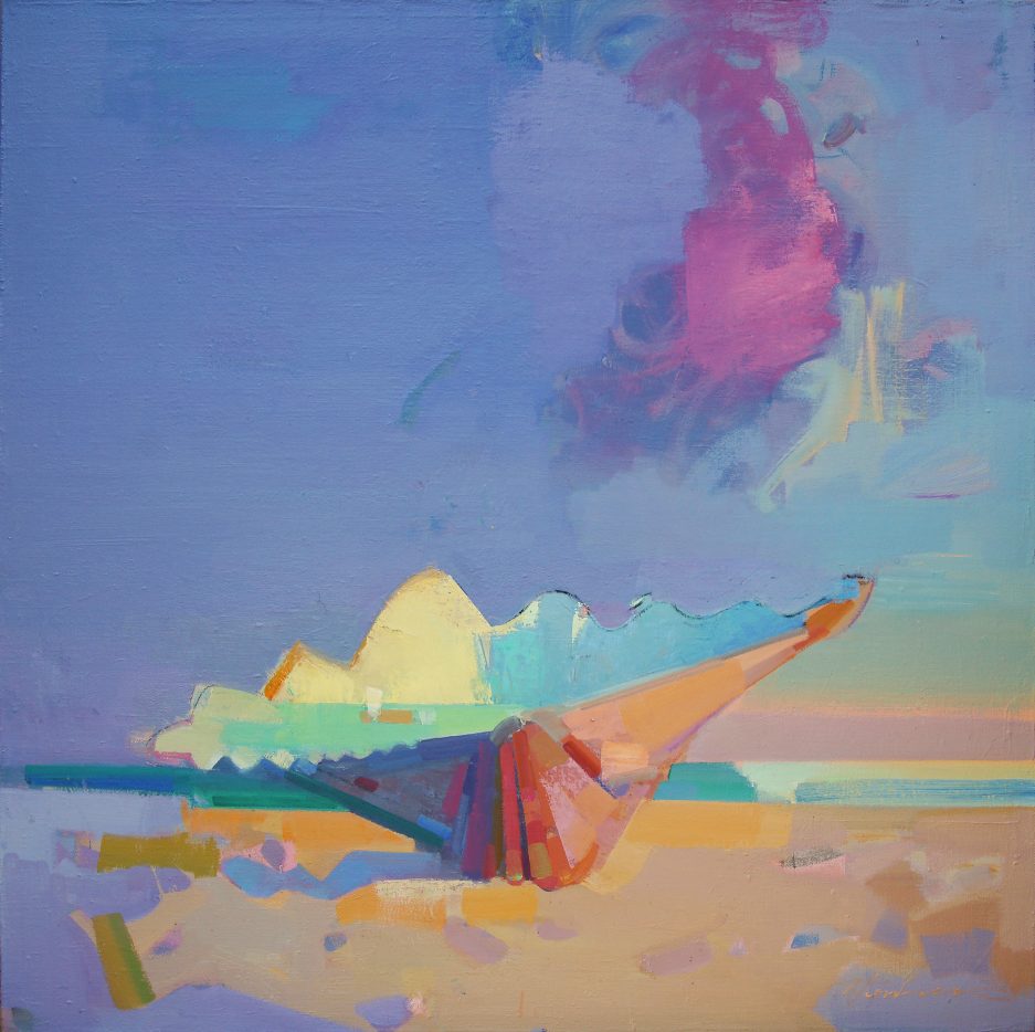 Vasiliy Ryabchenko - Seashore with a Shell (2015), 65 х 105 cm, oil on canvas