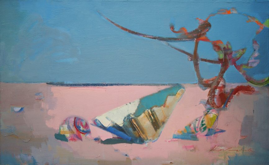 Vasiliy Ryabchenko - By the Sea (2017), 100 х 100 cm, oil on canvas