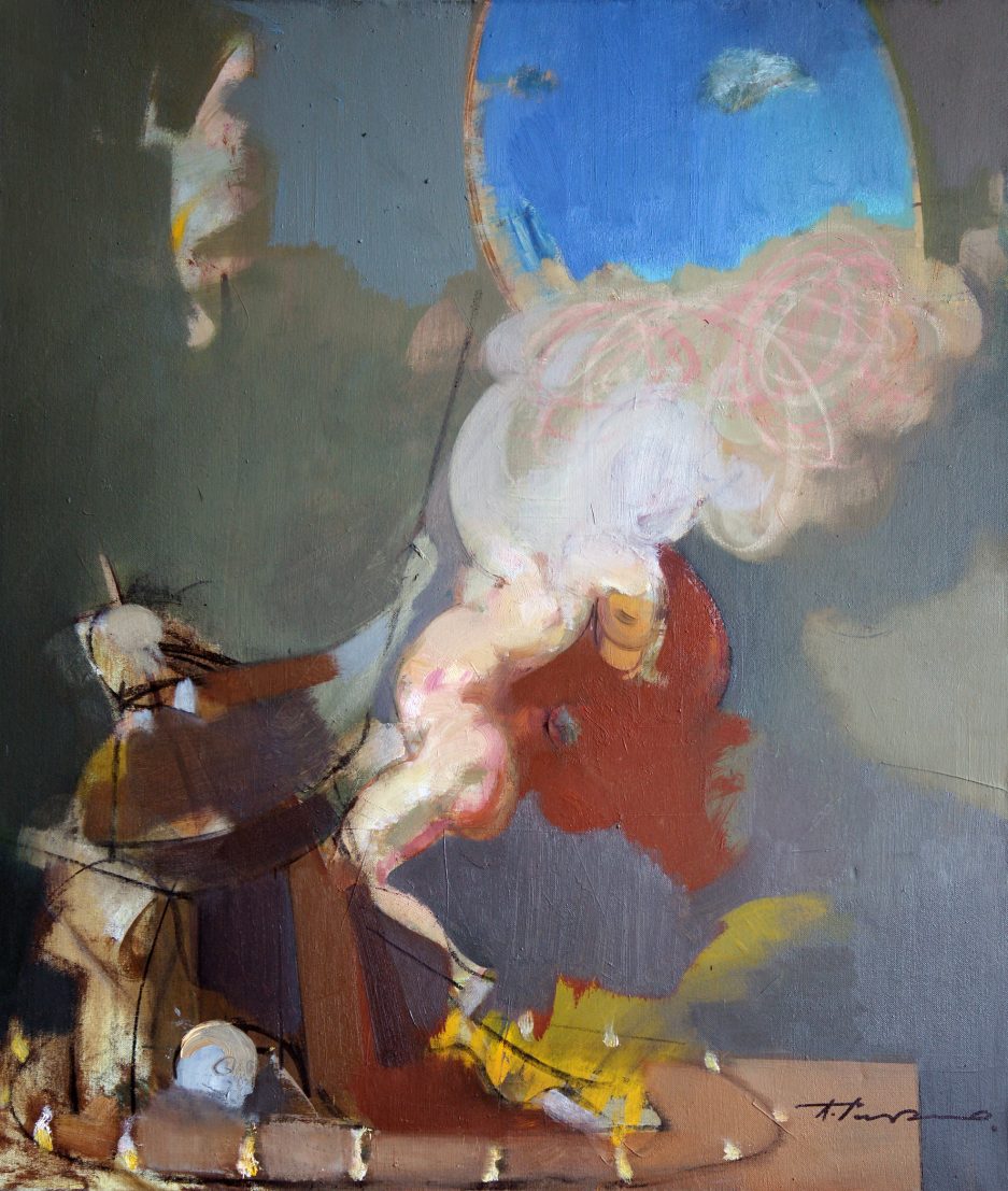 Vasiliy Ryabchenko - Temptation (1996), 54 х 45,5 cm, oil on canvas