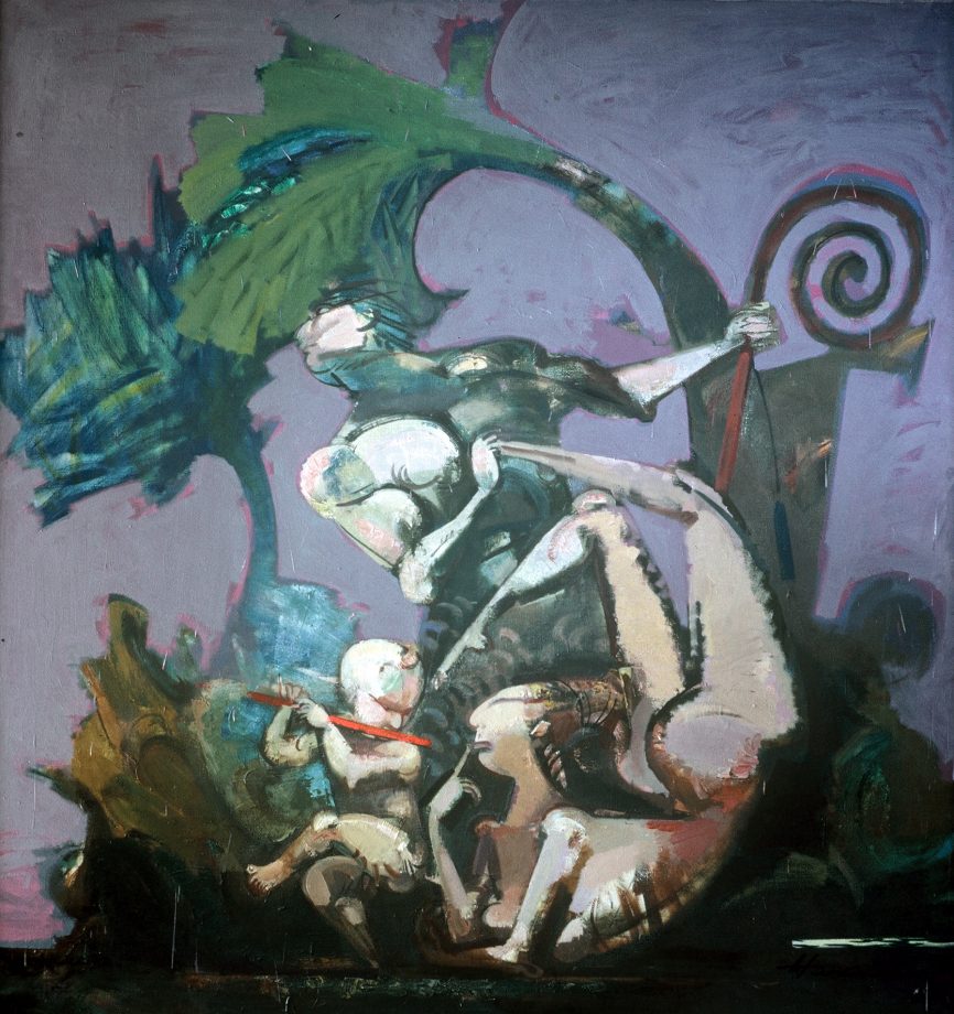Temptation method. From the Games with Characters series (1990) 180 х 170 cm, oil on canvas